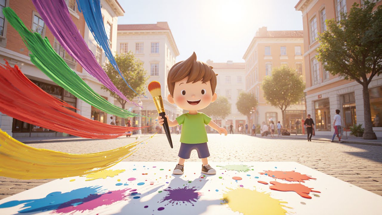 Tiny Paintbrush Is Coming to Color Town 🖌 | Fun Kids Songs & Nursery Rhymes