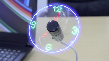 USB LED Clock Cooling Fan with Real Time Display Function