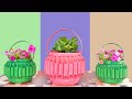 Super Cool Ideas, DIY Beautiful Flower Pots from Plastic Bottles and PVC Pipes