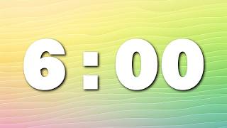 6:00 Silent Countdown Timer | Green & Yellow Gradient | Clean Minimal Design