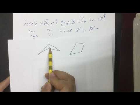 أي مما يأتي لا يصلح ان يكون زاوية شكل رباعي محدب
