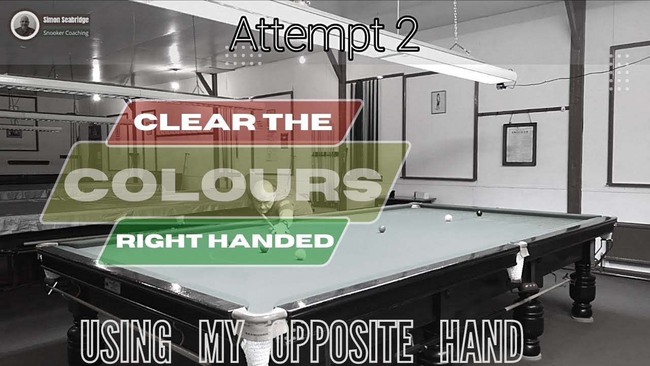 Image of video the Clear the Colours in Snooker opposite hand - the return 8