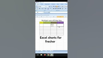 Multipal uses of Enter key in Excel #excel #excelshorts #computer