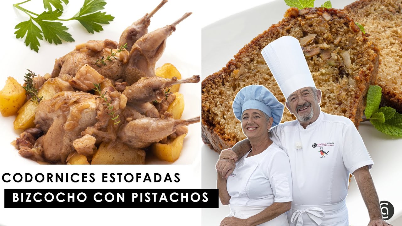 CODORNICES estofadas 🍲​ Bizcocho con pistacho 👨🏻‍🍳​👩🏻‍🍳​ con los hermanos ARGUIÑANO