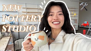 Setting Up My New Pottery Studio! 🔨 // FIRST VLOG!! 💕// A Week in My Life as a Small Business Owner