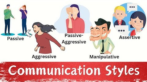 5 Styles of Communication- Submissive, Aggressive, Passive-aggressive, Manipulative, and Assertive