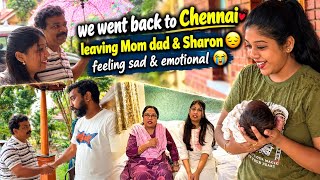 We went back to Chennai leaving mom dad & Sharon😔 feeling sad & emotional 😭 #agvlogs #trending 