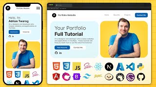 Create a Responsive Portfolio Website with HTML CSS JS AI from scratch by Adrian Twarog 6,225 views 1 month ago 1 hour, 35 minutes