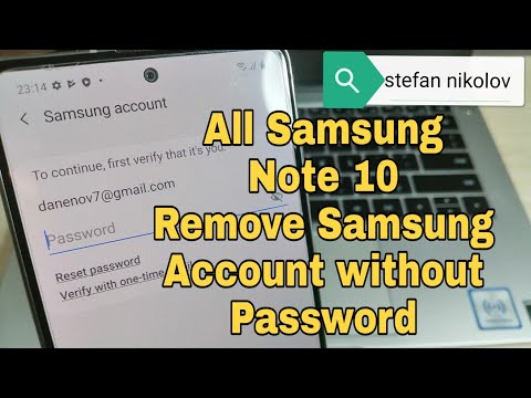 Samsung Note 10 lite SM-N770F. Remove Samsung Account without Password.