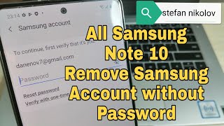 Samsung Note 10 lite SM-N770F. Remove Samsung Account without Password.