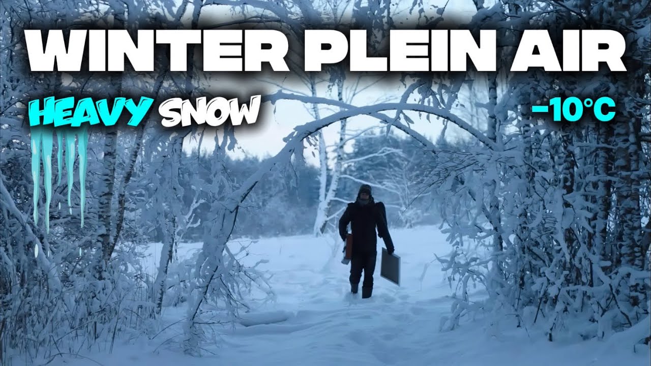 Plein Air Painting in HEAVY Snow | Tranquil Winter Scene