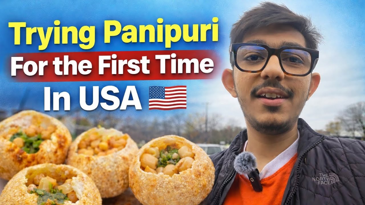 TRYING PANIPURI 😍 For The First Time In USA 🇺🇸 
