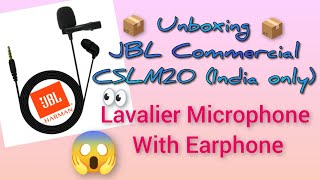 #Unboxing #JBL Commercial #CSLM20 #omnidirectional lavalier #microphone with #earphone