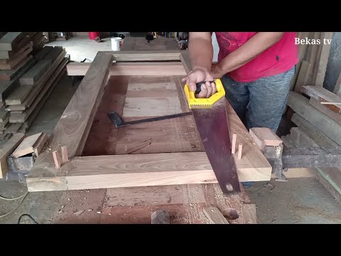 Cara membuat Jendela kayu Minimalis dari kayu bekas dengan Alat sederhana