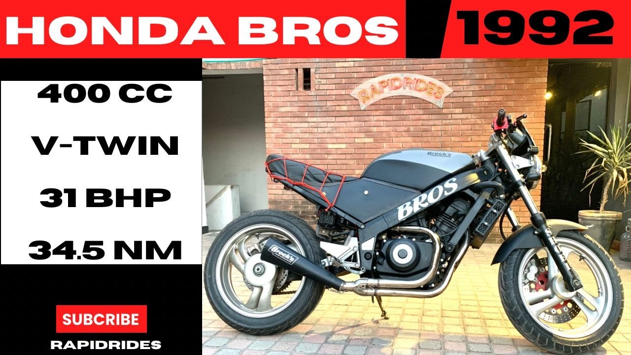 Honda Bros 1992 Motorcycle Review With Sound Test. - YouTube
