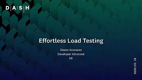 Effortless Load Testing | Simon Aronsson (Load Impact / k6)