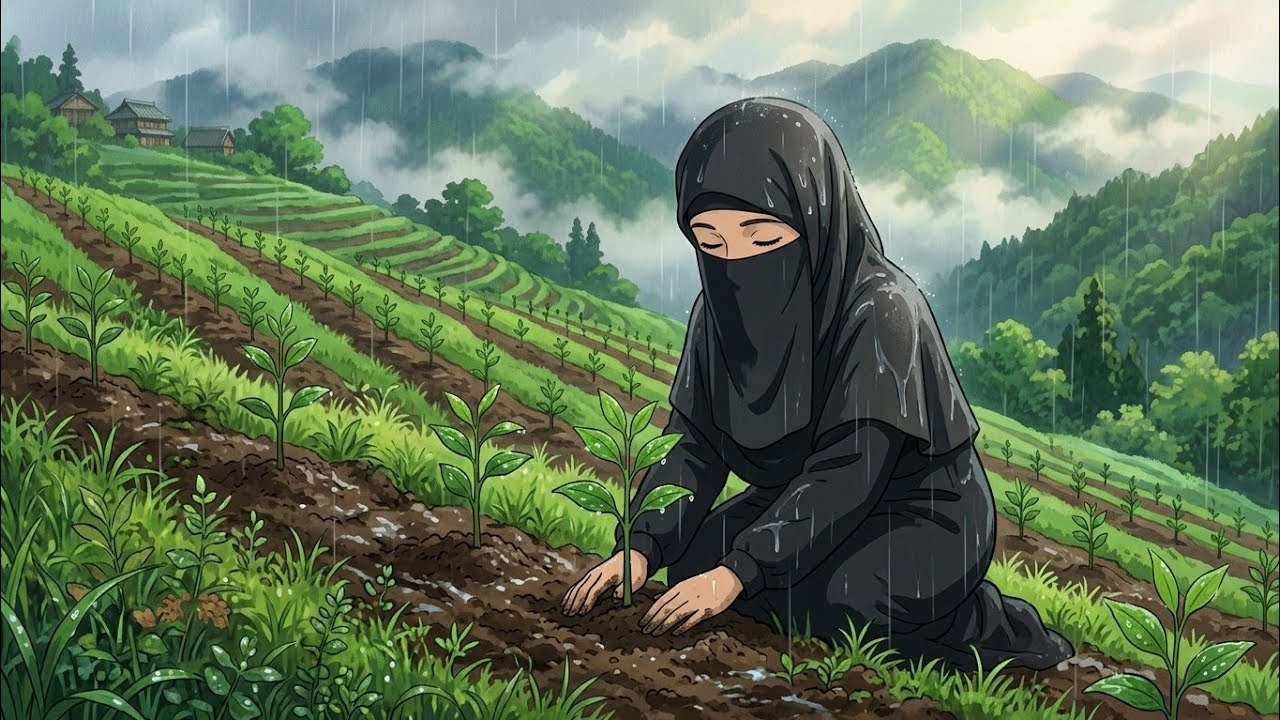 Rainy Day in the Mountains | Studio Ghibli Inspired Art Animation 🌧️ ...