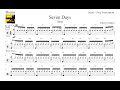[PDT] Sting - Seven Days Drum Transcription Free Sheet (Updated Sheet In Description)