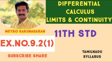 11th Std Maths Ex.9.2(1) Evaluate the limits as x approaches 2 find (x^4-16)/(x-2)