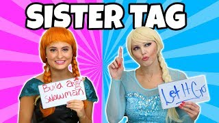 SISTER TAG CHALLENGE ANNA VS ELSA. (Totally TV Characters)