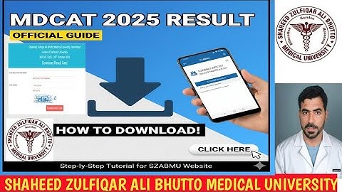 SZABMU MDCAT 2025 Result: Step by step Download process | Expected Closing merit