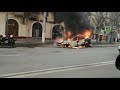 В центре Волгограда сгорел автомобиль