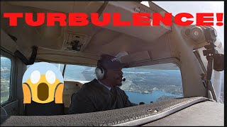Flying in crazy Turbulence in a Cessna 152! - #turbulence