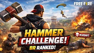 Hammer Challenge🔨 20 kill in BR Ranked With Hammer 😰 Solo VS Squad Full Gameplay⚡Headshot Rate 99%😨 screenshot 5