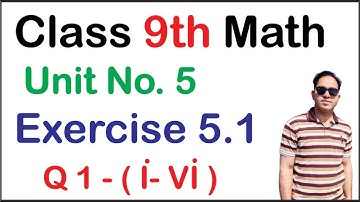 Exercise 5.1 Q1 (i-vi)  9th Class Math || Factorization Class 9th Mathematics #maths #9th #maths
