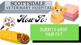 Cat - Burrito restraining method