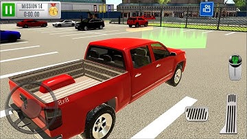 Multi Level 7 Car Parking Simulator #3 - Red Pickup Truck, Long Bus and SUV Car Driving Android Game