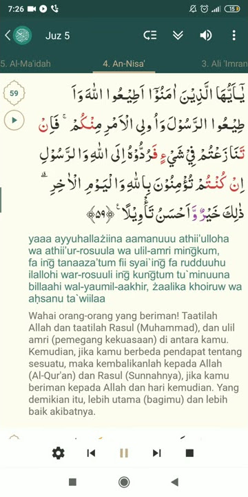Q.S AN-NISA' ayat 59