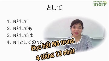 Tổng hợp ngữ pháp N3 trong 4 tiếng - nghe đã tai xem đã mắt. - dungmori.com