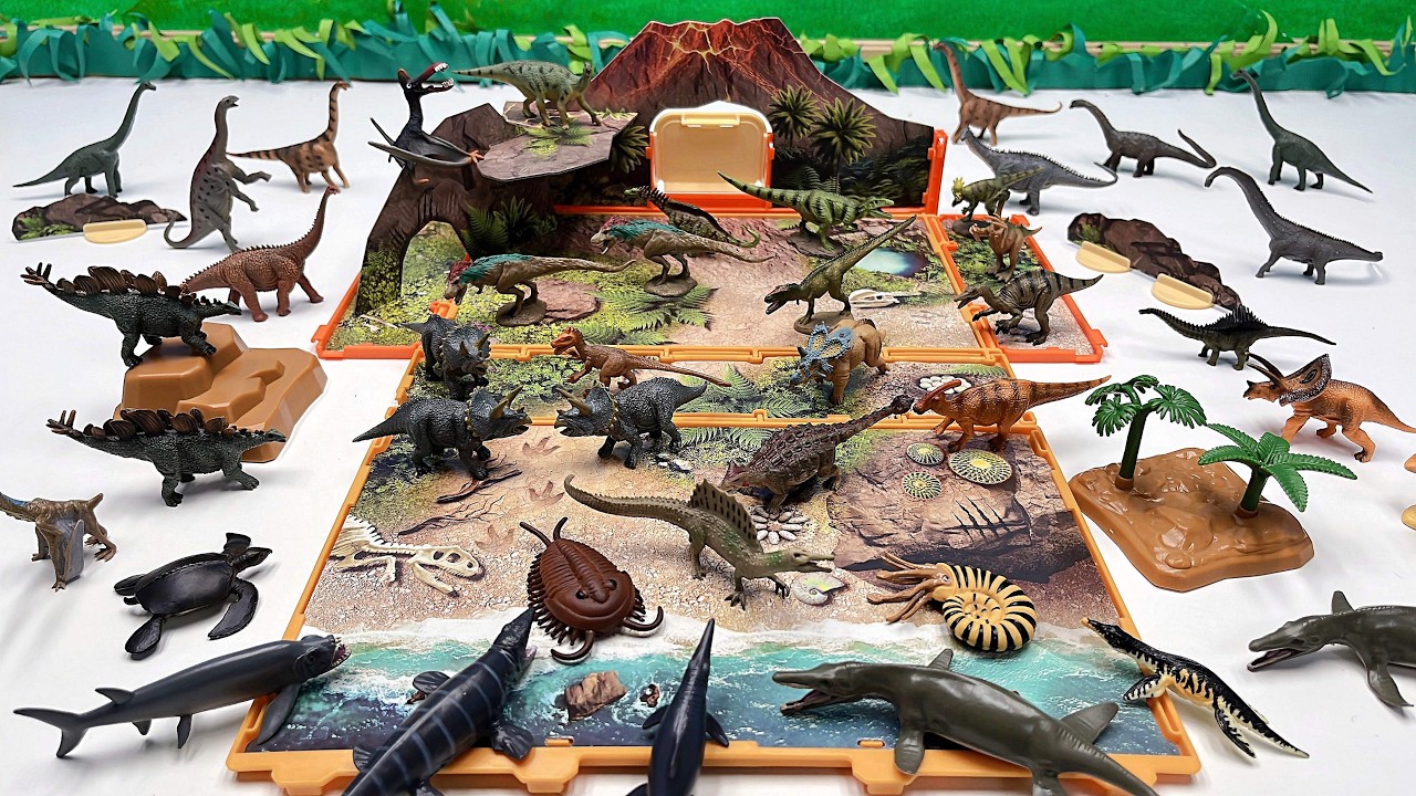 Игровой альбом о динозаврах из «Парка Юрского периода»! Мозазавр, Индоминус, Птеранодон, Тираннозавр