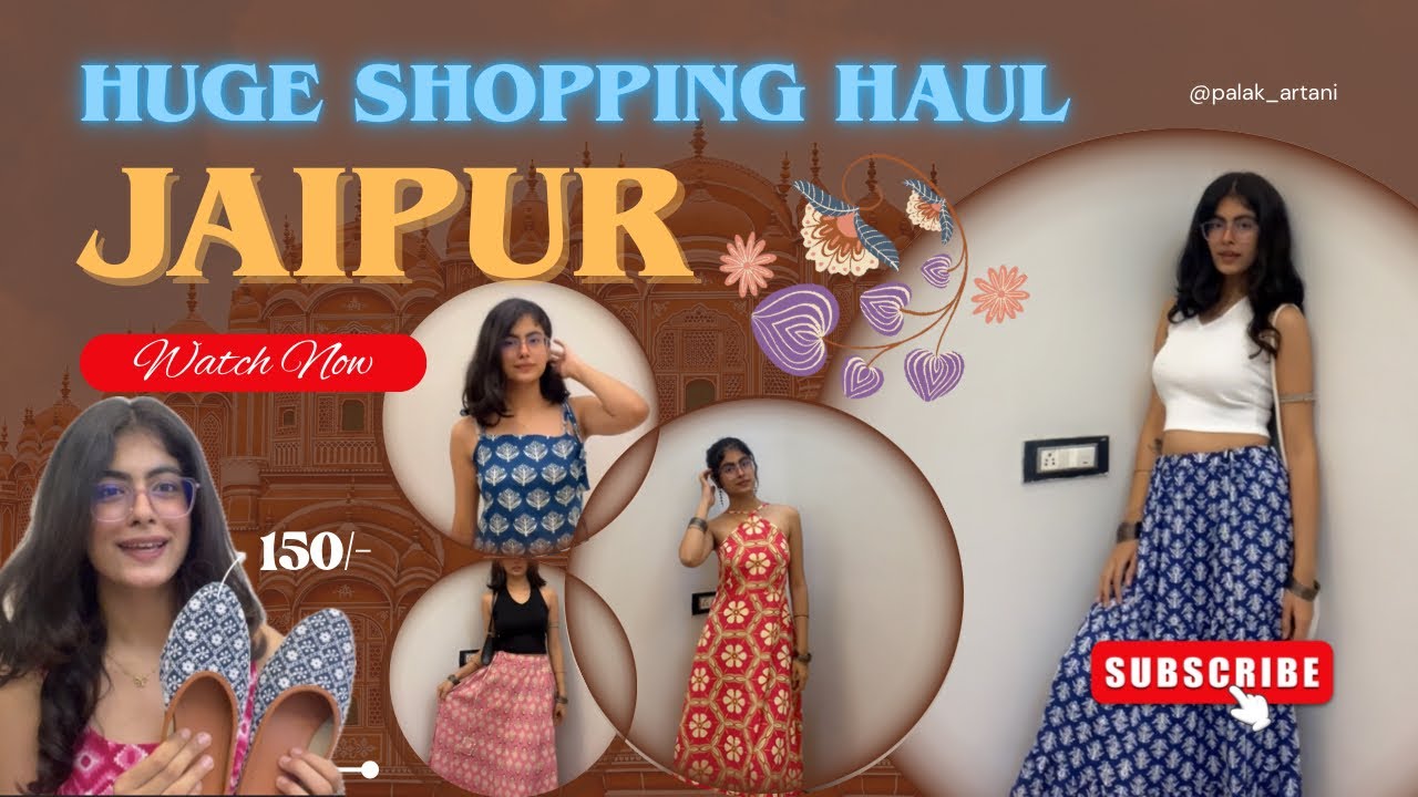 What I bought for my Jaipur trip | Huge shopping haul 👜 Skirt , short kurti , footwear & tops 🥰