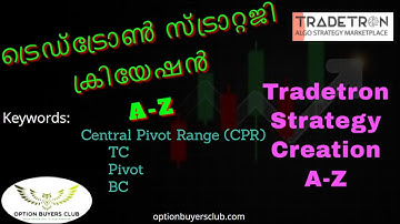 Tradetron Strategy-Algo Trading-Central Pivot Range-CPR-how to use in strategy creation-price action