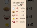 कौन सी चीज कितने समय में पचती है | What food takes how long to digest? | #gk #shorts #food