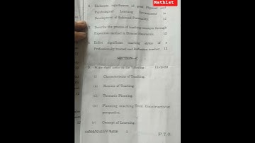 Teaching learning process question paper english and punjabi medium B.Ed sem 1st #bed #pup #like