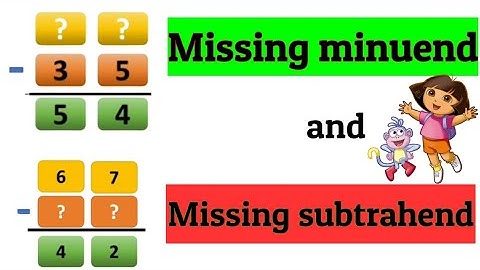 Missing numbers in subtraction|| Find the missing subtrahend and minuend for kids