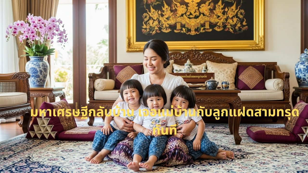ผมกลับบ้านเงียบ ๆ แต่ภาพแม่บ้านกับลูกแฝดสามตรงหน้า ทำให้ชีวิตมหาเศรษฐีของผมพังลง