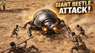 Primitive Humans vs Giant Beetle | Shocking Prehistoric Survival Battle