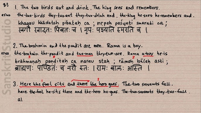 Learn Sanskrit—Lesson 12-E3: More Translation Exercises: English to  Devanagari (Answers/Solutions) 
