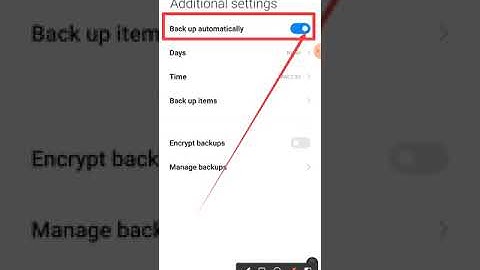 Mobile All document Automatically backup mode not enable on Redmi Note 10 and 10pro