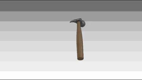 SolidWorks Lofts and Flex Features Example - Hammer