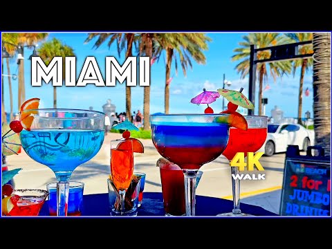 【4K】𝐖𝐀𝐋𝐊 ➜ Fort Lauderdale ☘️ Beach 🇺🇸 USA 🇺🇸  walking tour ! Miami