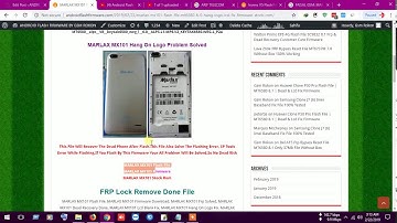 MARLAX MX101 FLASH FILE MT6580 6.0 HANG LOGO / LCD FIX FIRMWARE Stock Rom