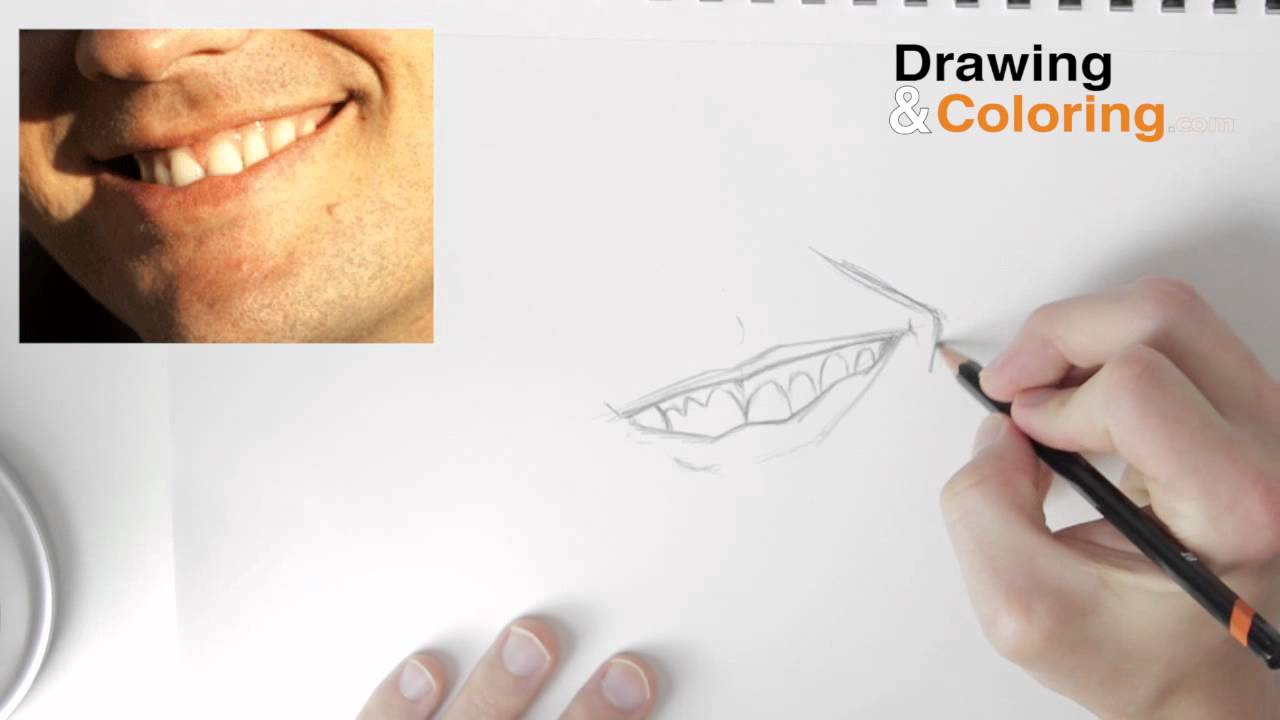 how to draw boy mouth