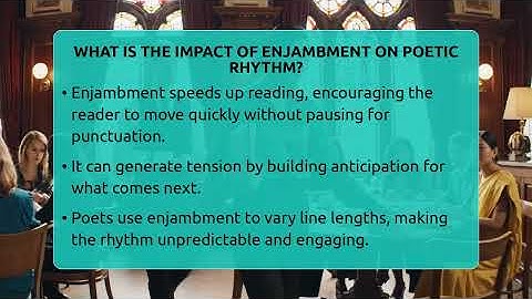 What Is The Impact Of Enjambment On Poetic Rhythm? - The Prose Path