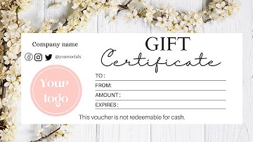 How To Edit Gift Certificate Card With Canva