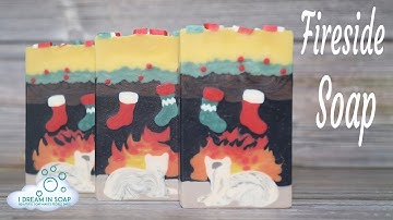 Cold process soap making tutorial, Christmas Soap, Landscape soap, Cold process soap embeds